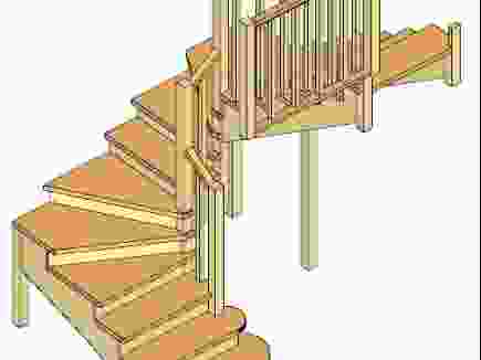 Проект #79. Лестница П-образная с забежными ступенями — Строительные калькуляторы онлайн