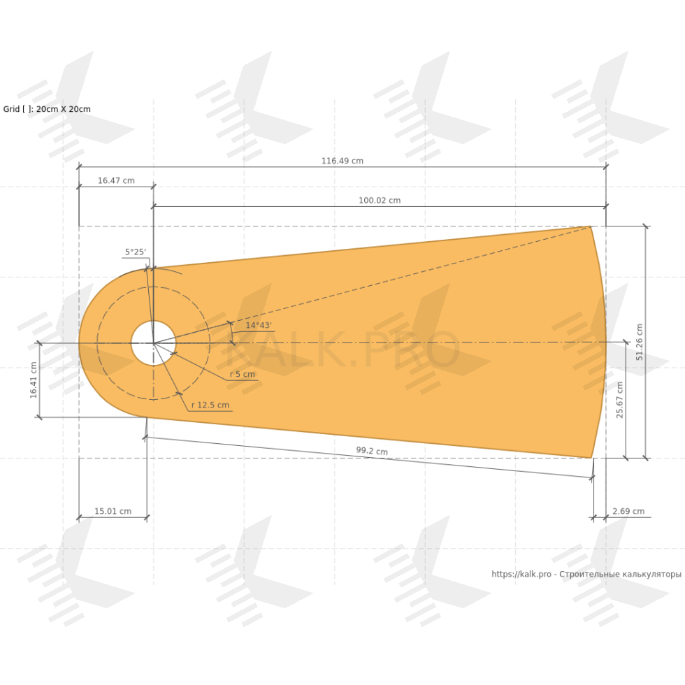 Чертеж ступеней винтовой лестницы от КАЛК.ПРО