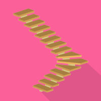 Лестница Г-образная с забежными ступенями на монокосоуре