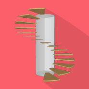 Лестница спиральная деревянная