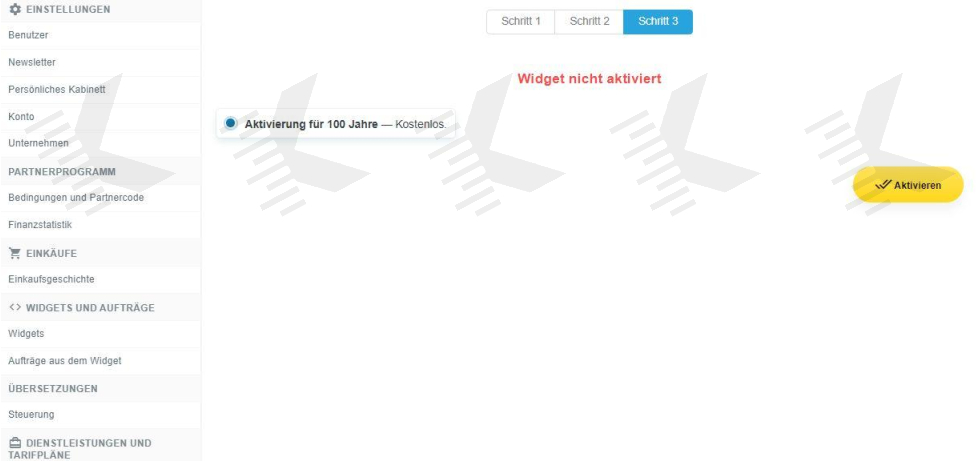 Schritt 5. Aktivieren Sie Ihr Widget