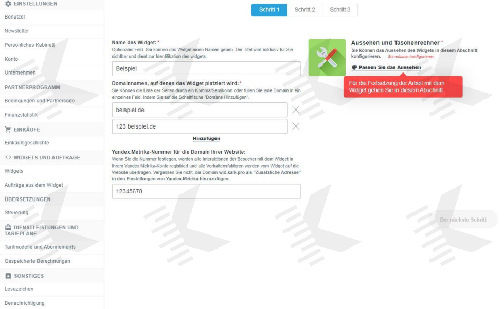 Schritt 2 - Anpassen des Erscheinungsbilds