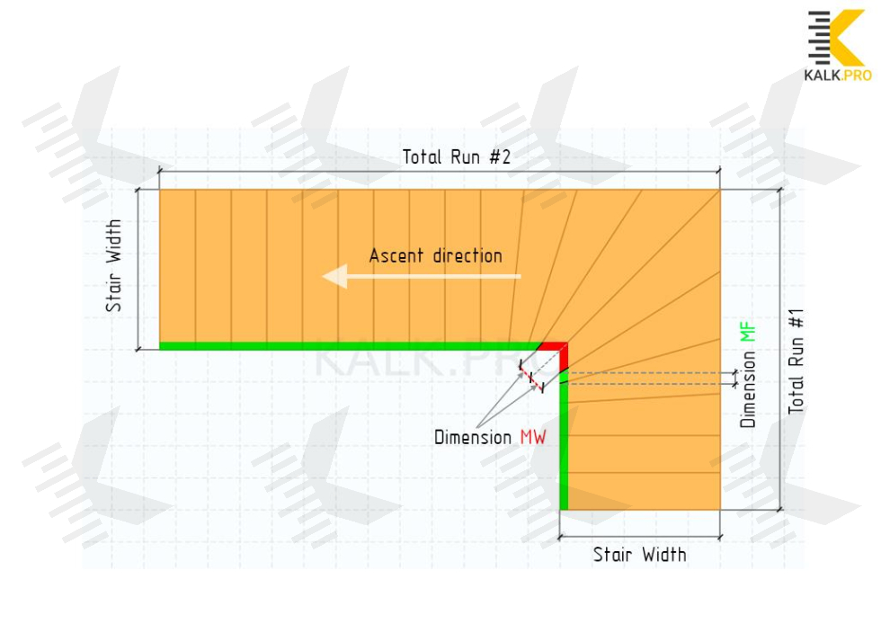 Drawing L-shaped Staircase with Auto Winders