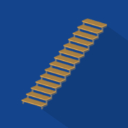 Лестница прямая металлическая