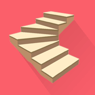 Scala con gradini a piè d'oca e curva a 90 gradi (L)