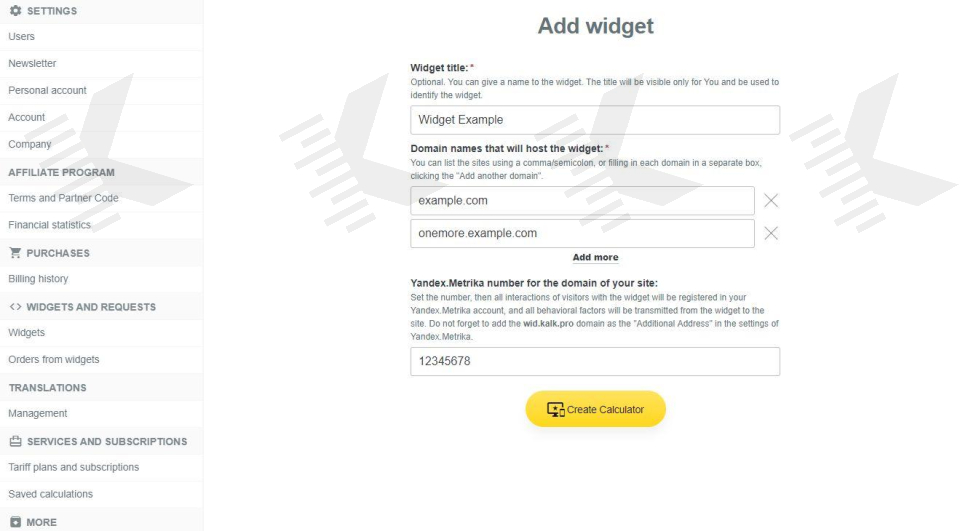 Step 1. Click on "Add new widget" Step 1. Click on "Add new widget"