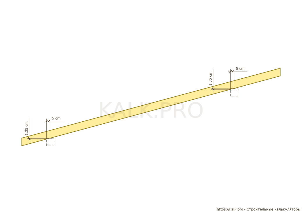 Shed roof calculator (pent roof) 3D - truss, rafters 